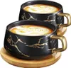 2 x Cappuccinotassen mit Untertasse Marmortasse 300ml Produktbild-Vorschau 1