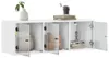 vidaXL Wandschrank mit Glastüren Weiß 102x37x35 cm Produktbild-Vorschau 5