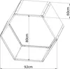 Wiata na drewno G21 HEX 53 - 92 x 60 cm, antracytowa Podgląd zdjęcia produktu 4