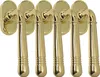 Fenstergriff Set 5 x FG Helena 1674 Messing poliert PVD Produktbild-Vorschau 1