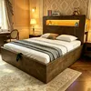 Flieks Hydraulisch houten bed, eenpersoonsbed 140x200 cm Productafbeelding-voorbeeld 2