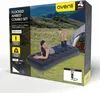 The image shows the packaging of a flocked airbed combo set, with a woman lying on the airbed in a camping setting. Podgląd zdjęcia produktu