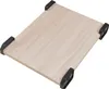 A light-colored wooden board with black corner protectors, isolated on a white background. Voir les images du produit