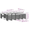 11-tlg. Garten-Essgruppe mit Kissen Schwarz Poly Rattan Produktbild-Vorschau 6