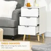 HOMCOM Table de chevet table de nuit avec 3 tiroirs, style Voir les images du produit 4