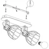 Plafonnier, brun, spots réglables, design cage, L 33,5 cm Voir les images du produit 5