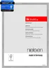 A Nielsen aluminum picture frame with product information and certifications displayed. Produktbild-Vorschau