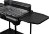 A close-up view of a black electric grill with side tables. Produktbild-Vorschau