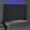 vidaXL LED Kopfteil Dunkelgrau 83x16x118/128 cm Stoff -  Produktbild-Vorschau 2