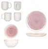 18-częściowy zestaw śniadaniowy z kamionki Reactive Glaze Podgląd zdjęcia produktu 5