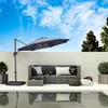 PURPLE LEAF 300 cm Sonnenschirm groß Ampelschirm Rund Produktbild-Vorschau 9