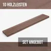 10er-Set Holzleisten - Nussbaum gehobelt - 8 x 20 x 500 mm Produktbild-Vorschau 5