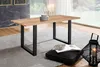 Baumkante Esstisch Sheesham naturbelassen 140 x 80 schwarz Produktbild-Vorschau 2
