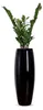 VIVANNO Bodenvase Fiberglas MAGNUM Rund, Hochglanzschwarz Produktbild-Vorschau 5