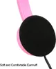 A close-up of a pink headphone earcup with a black foam cover. Podgląd zdjęcia produktu
