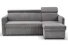 A dark gray sectional sofa with adjustable headrests shown from the front against a white background. Produktbild-Vorschau