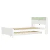 Massivholzbett mit Gästebett und LED-Beleuchtung, 120x200 Produktbild-Vorschau 9