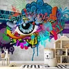 Vlies Fototapete - Graffiti eye 150x105 cm Streetart Produktbild-Vorschau 1