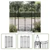 The Living Store Gartentor Schwarz 121x8x180 cm Produktbild-Vorschau 1
