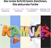 A collage of colorful abstract graphics and text promoting color accuracy for drawing and design. Produktbild-Vorschau