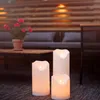 LED Stumpenkerze Flamme - Kunststoff - warmweiße 3D Flamme - H: 20cm - Timer - für Außen - weiß Produktbild-Vorschau