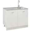 vidaXL Spüle mit Abtropffläche Set Silbern 1000x600x155 mm Produktbild-Vorschau 3