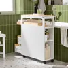 SoBuy Toilettenschrank BZR54-II-WN mit geöffneten Schubladen und Badezimmerartikeln Produktbild-Vorschau