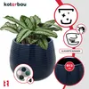 KOTARBAU® Blumentopf Kobaltblau Keramik rund ⌀ 12 cm Höhe Produktbild-Vorschau 4