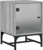 vidaXL Nachttisch mit Glastür Grau Sonoma 35x37x50 cm Produktbild-Vorschau 2