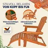 Casaria Sedia Prendisole Adirondack Inlc. Poggiapiedi Legno Anteprima dell’immagine prodotto 2