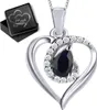 Damen Herzkette  Anhänger mit ECHTEM SAPHIR 925 Sterling Produktbild-Vorschau 1