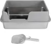 50×35×20cm Edelstahl Katzentoilette – Offenes Katzenklo mit Produktbild-Vorschau 1