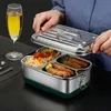 Edelstahl Brotdose 2000ML, Doppelte Metall Lunchbox mit 3 Produktbild-Vorschau 8