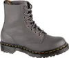 A single gray Dr. Martens boot is shown against a white background. Produktbild-Vorschau