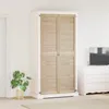 vidaXL Porta armadio 2 pz Naturale 201 x 2,1 x 49,5 cm Anteprima dell’immagine prodotto 2