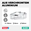 tesa rohový sprchový kôš ALUXX hliníková pochrómovaná Náhľad obrázku produktu 18