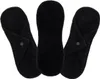 Three black reusable sanitary pads are arranged in a fan shape on a white background. Produktbild-Vorschau