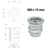 10 x šroubovací hlavice M8 délka 15 mm šroubovací matice Náhled obrázku produktu 3