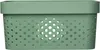 A green storage container with holes. Anteprima dell’immagine prodotto