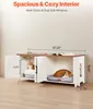 SucceBuy drewniana szafka dla kota, 1200x450x500 mm, z 4 Podgląd zdjęcia produktu 2
