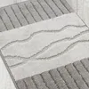 Badteppich Set 3-TLG. Grau - rutschfest & Weich, Badematte Produktbild-Vorschau 6