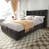 Lit rembourré 90 x 200 cm, lit d'enfant avec rangement, lit Voir les images du produit 2