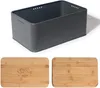 Theo&Cleo Brotkasten mit Schneidebrett, 33x21x15cm, Matte Produktbild-Vorschau 3