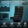 ML-Design Gaming Bodenstuhl Schwarz-Türkis, verstellbare Produktbild-Vorschau 2