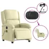 vidaXL Massagesessel Elektrisch Creme Echtleder Produktbild-Vorschau 8