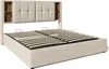OKWISH Lit Coffre 160x200 cm - Lit Double Capitonné avec Voir les images du produit 8