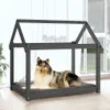 vidaXL Letto per cani grigio 101x70x90 cm in legno di pino Anteprima dell’immagine prodotto 3