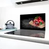 Glasschutzplatte für den Herd 90x52 Granat Produktbild-Vorschau 3