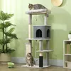 PawHut Arbre à chat 132 cm Arbre à chat avec niche pour Voir les images du produit 2