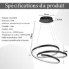 ZMH LED hanglamp, zwart, dimbaar met afstandsbediening, Productafbeelding-voorbeeld 12